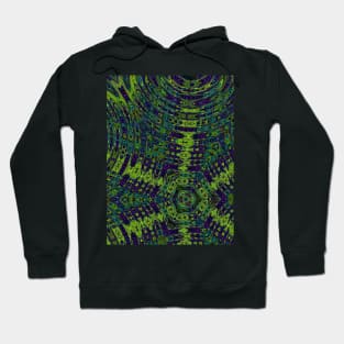 Green abstract waves Hoodie